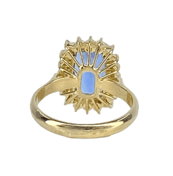 Bague en or jaune, tanzanite et diamants - Castafiore
