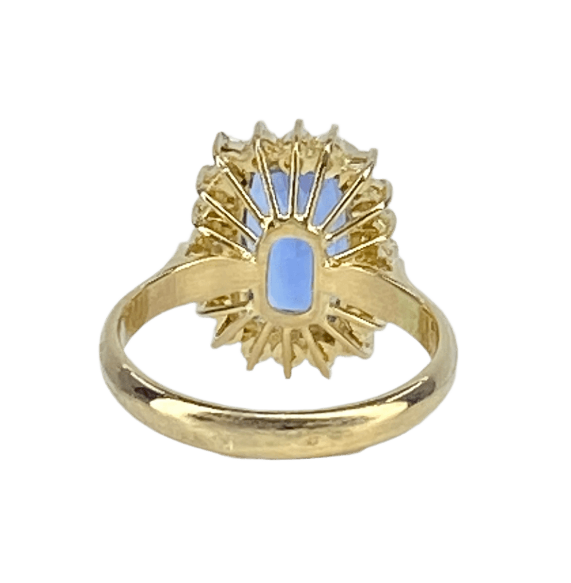 Bague en or jaune, tanzanite et diamants - Castafiore