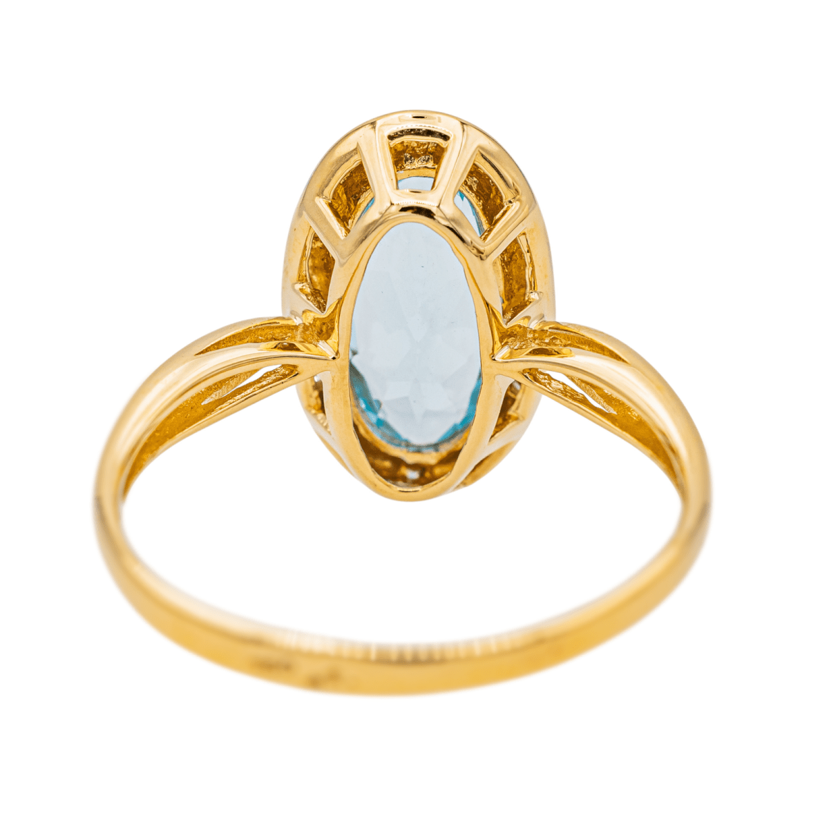 Bague en or jaune, topaze et diamants - Castafiore