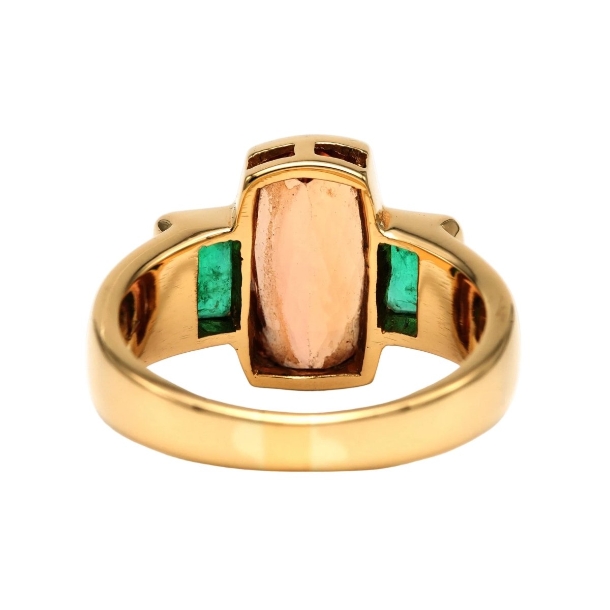 Bague en or jaune, topaze et émeraudes - Castafiore