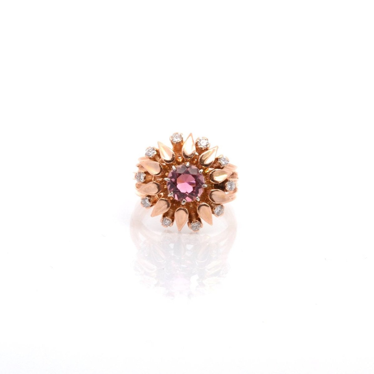 Bague en or jaune, tourmaline et diamants - Castafiore