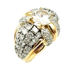Bague en or, platine et diamants - Castafiore
