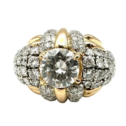 Bague en or, platine et diamants - Castafiore
