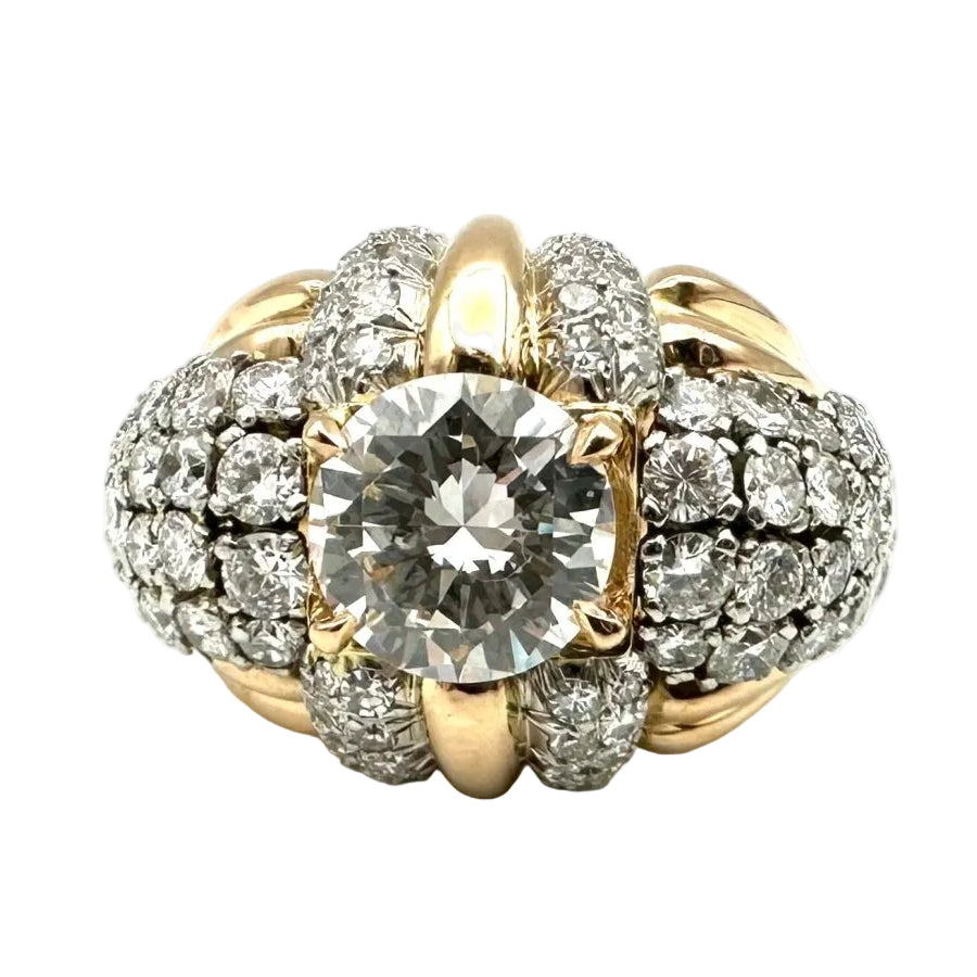 Bague en or, platine et diamants - Castafiore