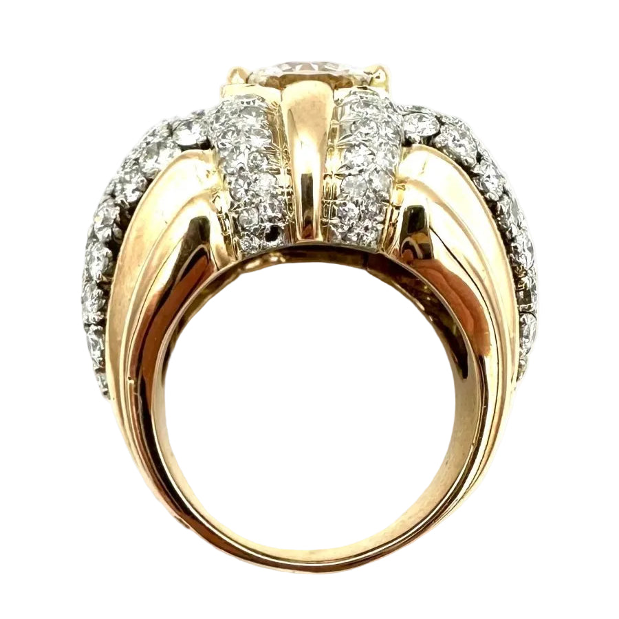 Bague en or, platine et diamants - Castafiore