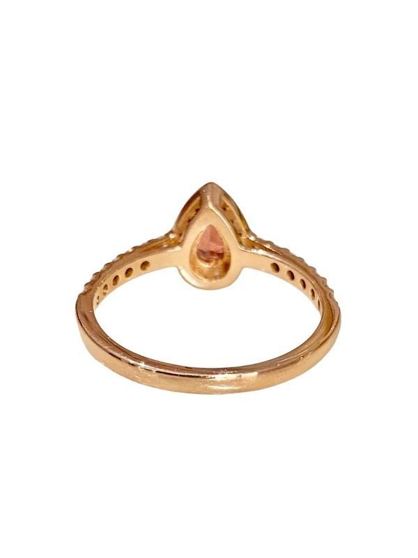 Bague, en or rose 18k, ornée d'une tourmaline et diamants - Castafiore