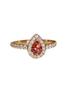 Bague, en or rose 18k, ornée d'une tourmaline et diamants - Castafiore