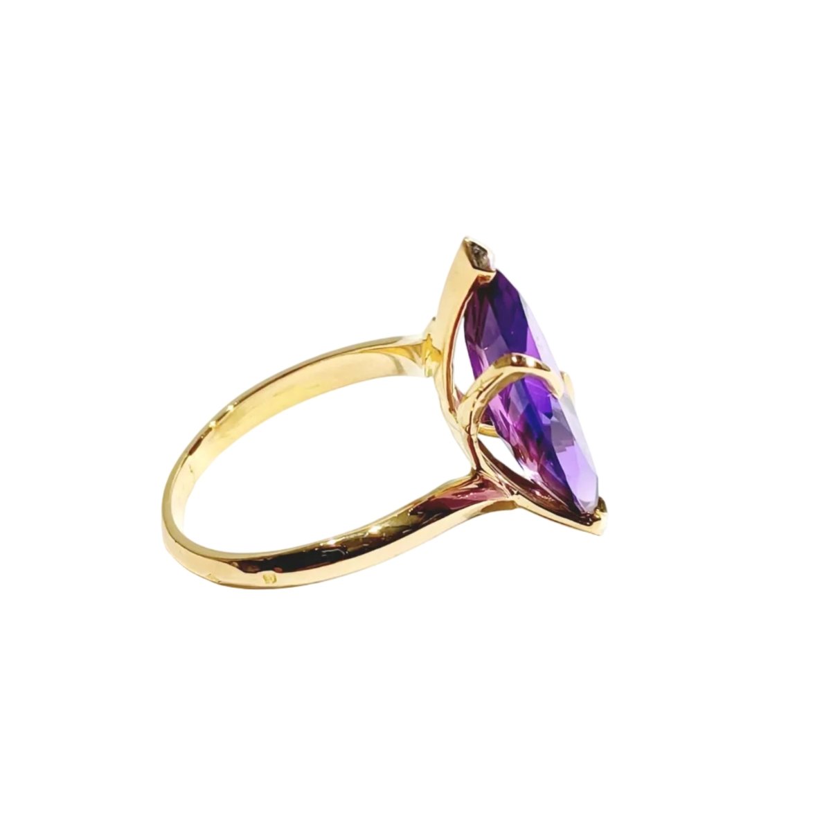Bague en or rose et améthyste - Castafiore