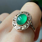 Bague en or rose et chrysoprase - Castafiore