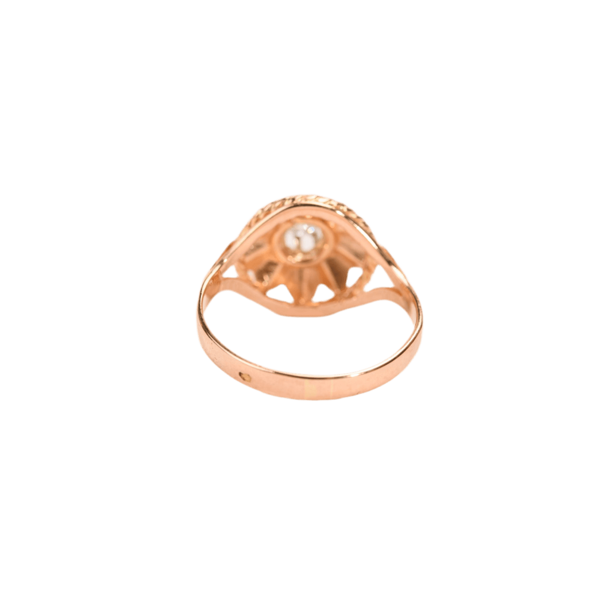 Bague en or rose et diamant - Castafiore