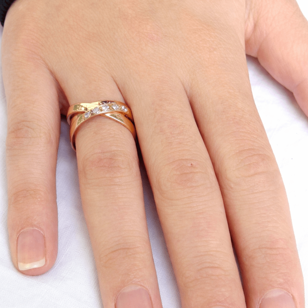 Bague en or rose et diamants - Castafiore