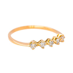 Bague en or rose et diamants - Castafiore