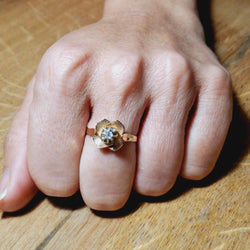 Bague en or rose et diamants - Castafiore