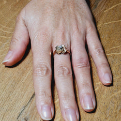 Bague en or rose et diamants - Castafiore