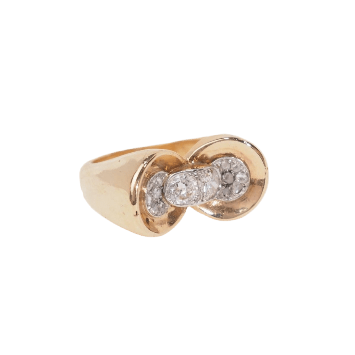Bague en or rose et diamants - Castafiore