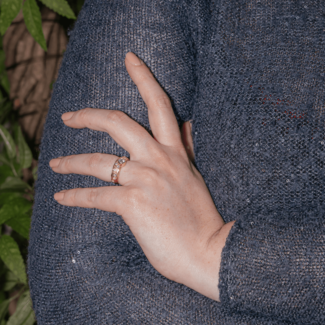 Bague en or rose et diamants - Castafiore