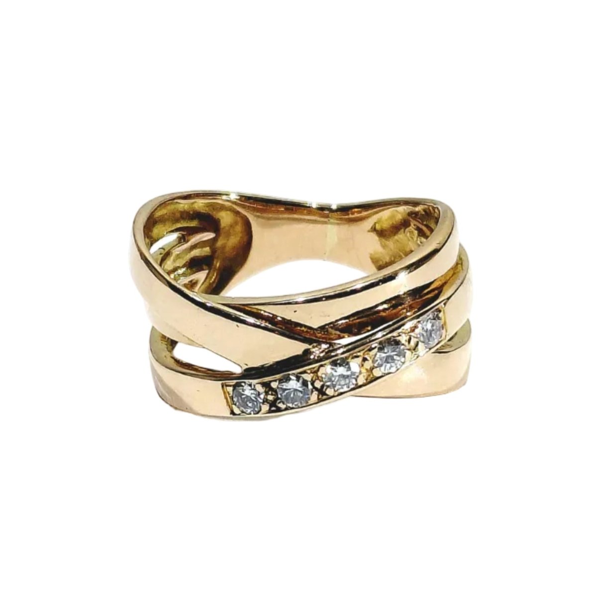 Bague en or rose et diamants - Castafiore