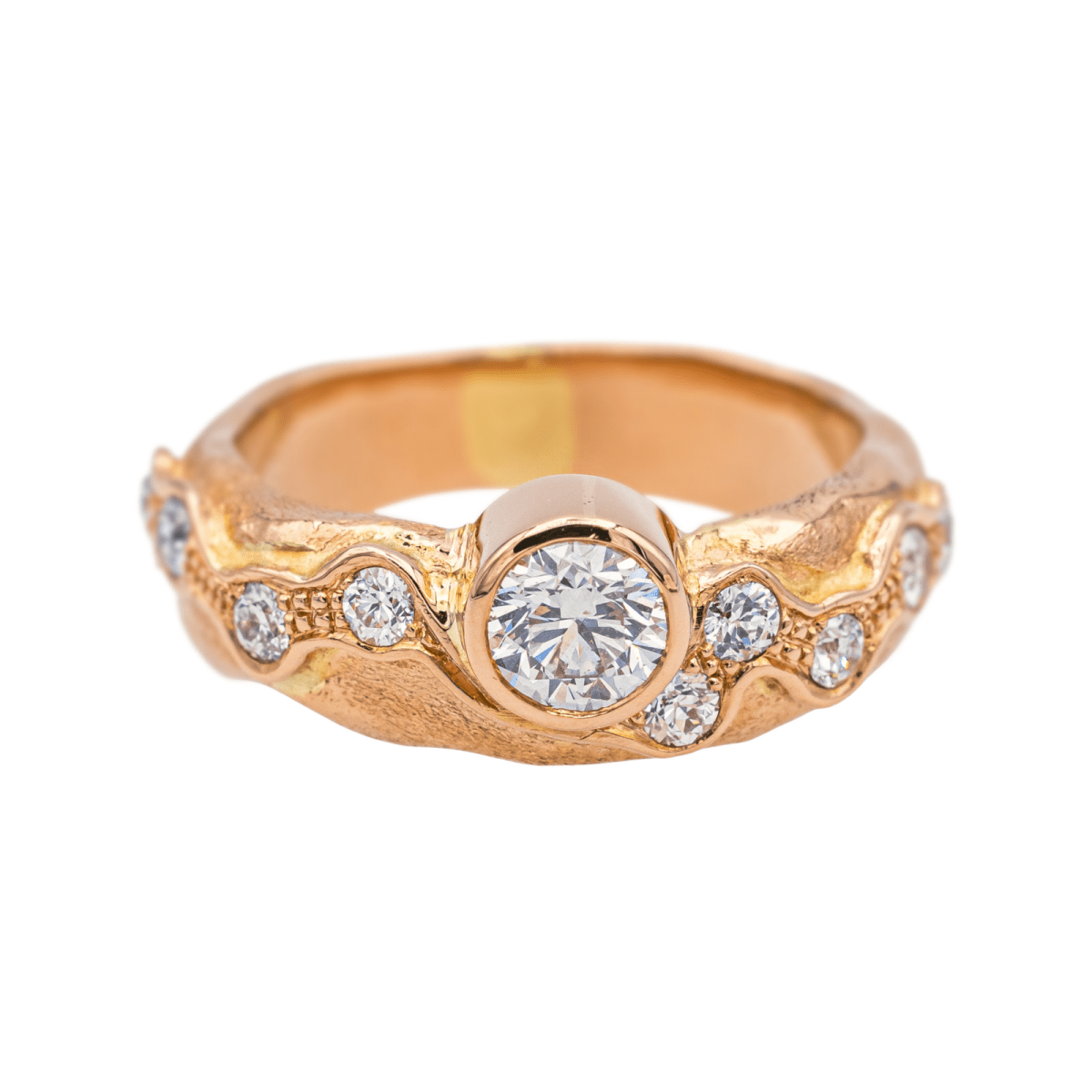 Bague en or rose et diamants - Castafiore
