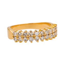 Bague en or rose et diamants - Castafiore