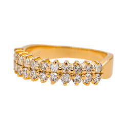 Bague en or rose et diamants - Castafiore