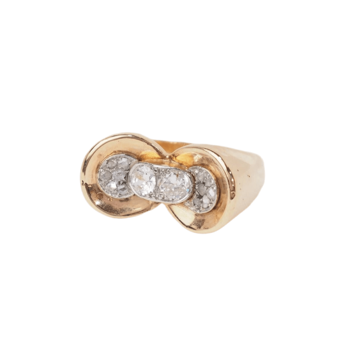 Bague en or rose et diamants - Castafiore