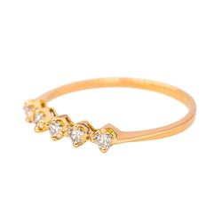 Bague en or rose et diamants - Castafiore
