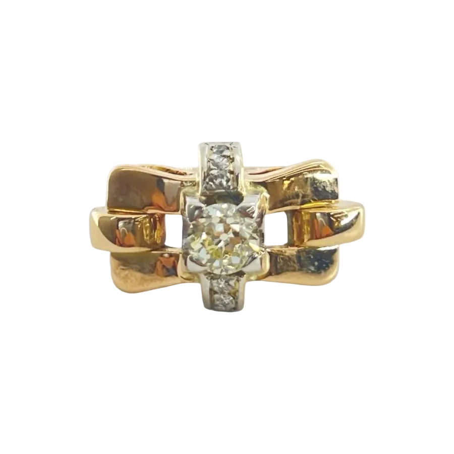 Bague en or rose et diamants - Castafiore