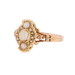 Bague en or rose et perles - Castafiore