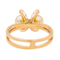 Bague en or rose et perles - Castafiore