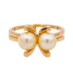 Bague en or rose et perles - Castafiore