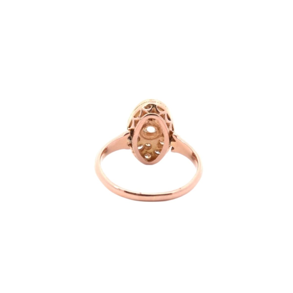 Bague en or rose, platine et diamants - Castafiore