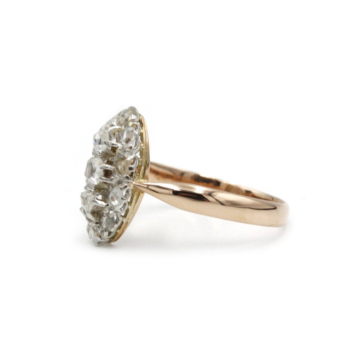 Bague en or rose, platine et diamants - Castafiore