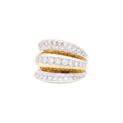 Bague en or rose, platine et diamants - Castafiore