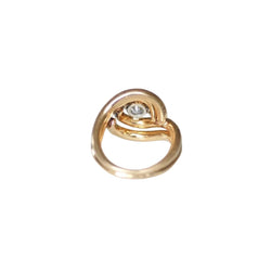 Bague en or rose, platine, et diamants - Castafiore