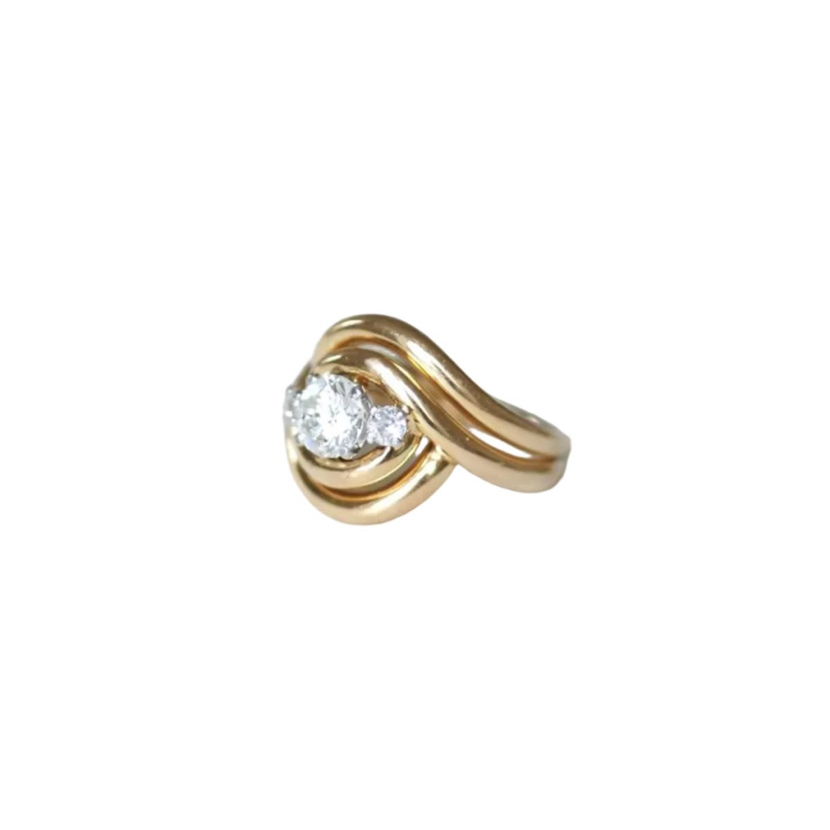 Bague en or rose, platine, et diamants - Castafiore