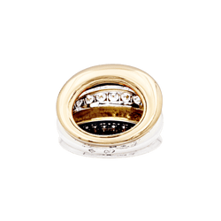 Bague en or rose, platine et diamants - Castafiore