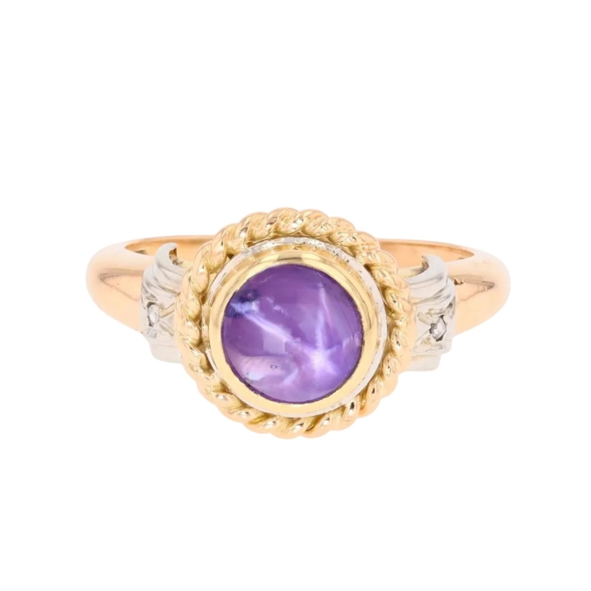 Bague en or rose, saphiret diamants - Castafiore