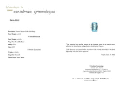 Bague en or vintage certifiée 25 carats aigue - marine diamant Santa Maria - Castafiore