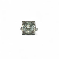 Bague en platine et aigue-marine - Castafiore