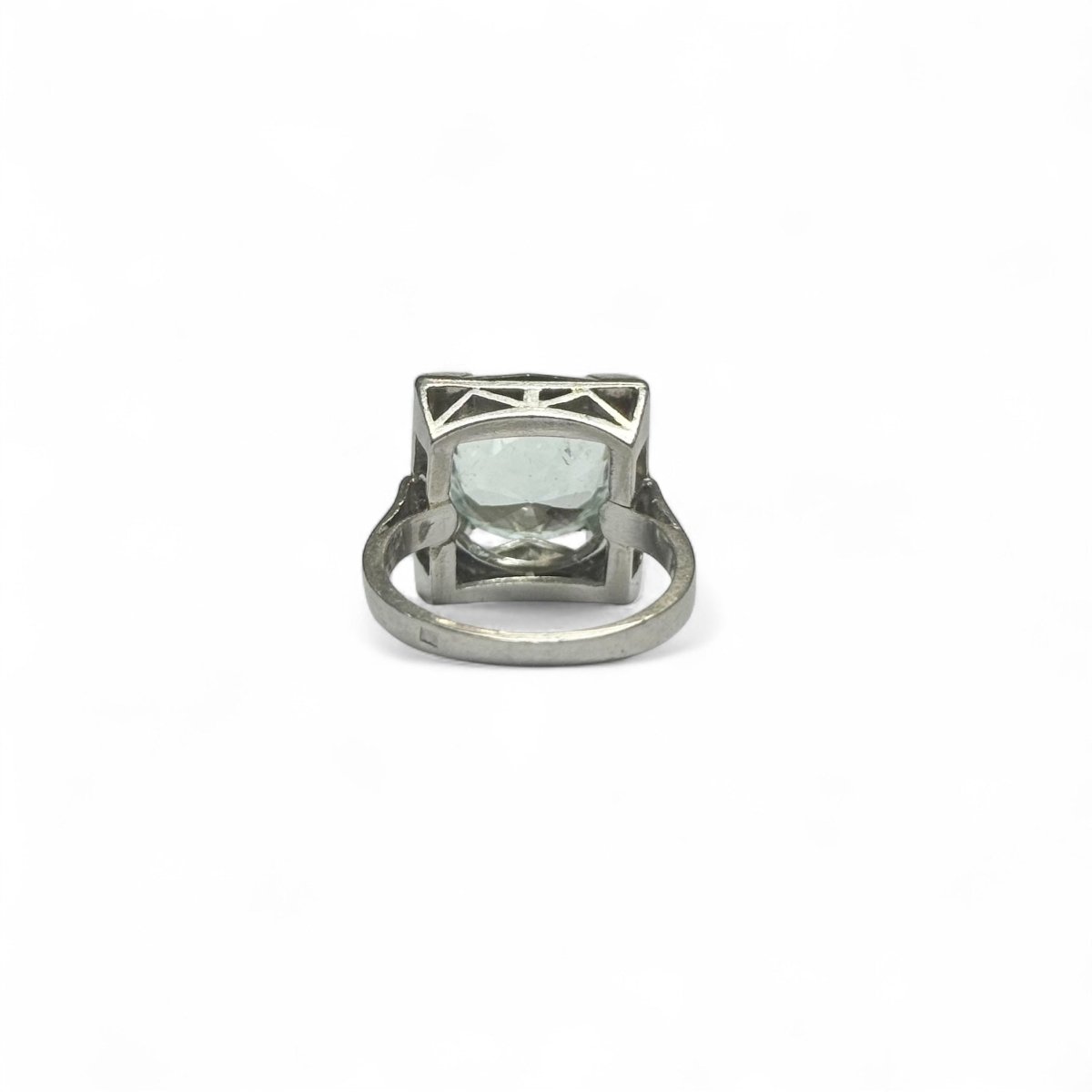 Bague en platine et aigue-marine - Castafiore