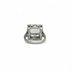 Bague en platine et aigue-marine - Castafiore