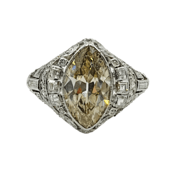 Bague en platine et diamant - Castafiore