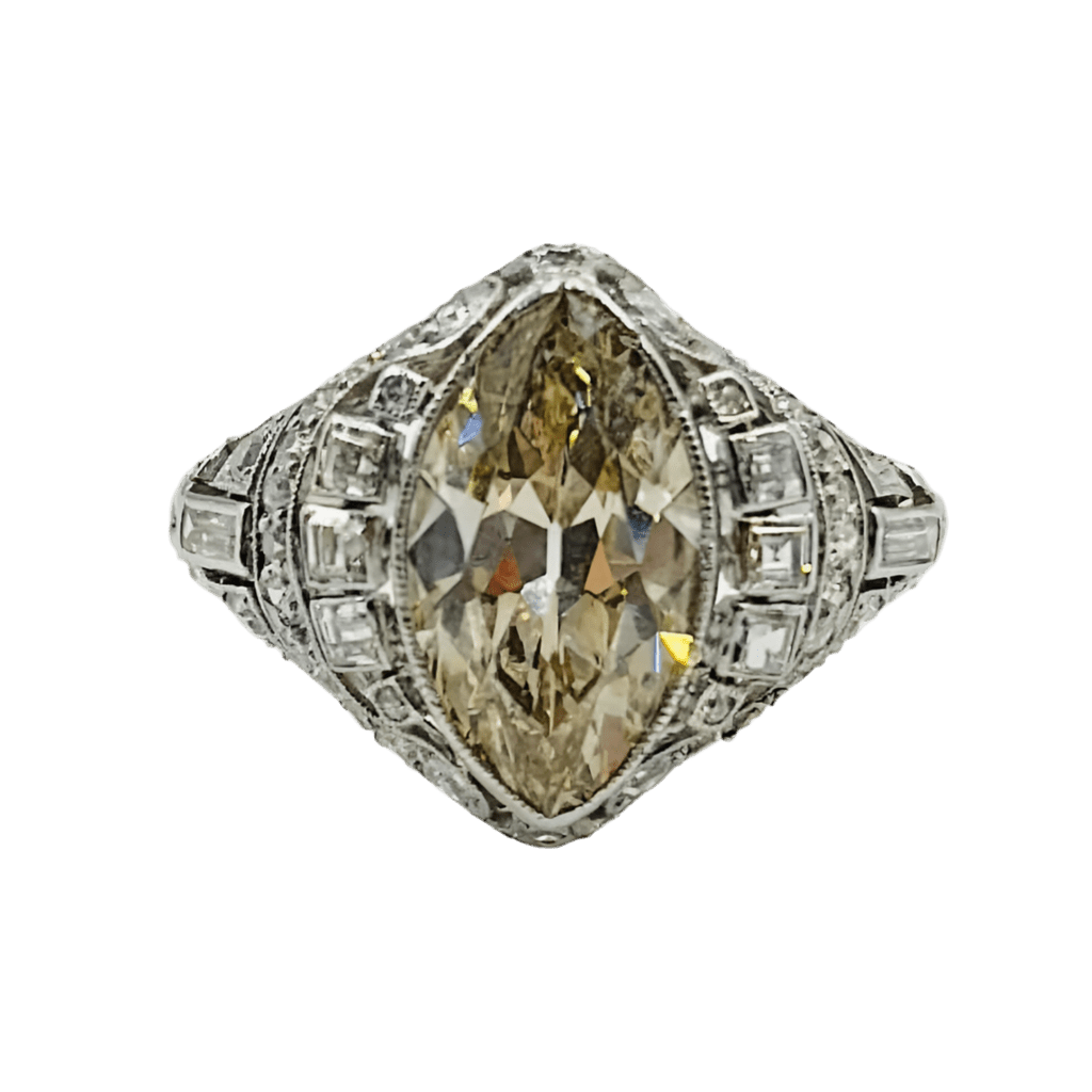 Bague en platine et diamant - Castafiore