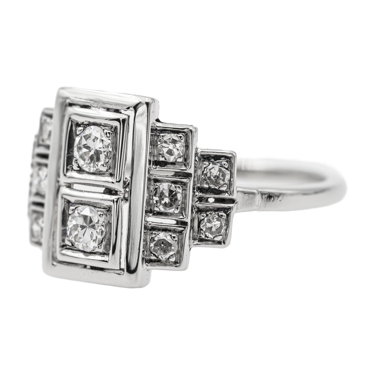 Bague en platine et diamant - Castafiore