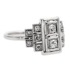 Bague en platine et diamant - Castafiore