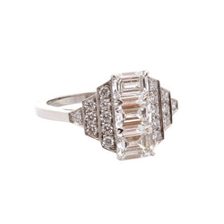 Bague en platine et diamants - Castafiore