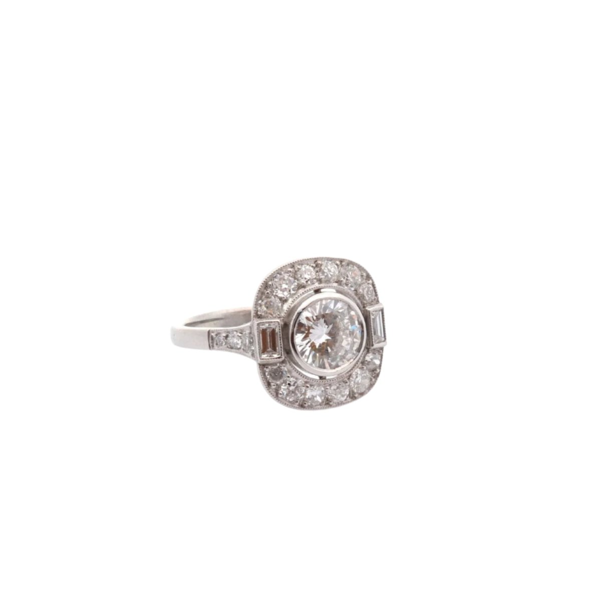 Bague en platine et diamants - Castafiore