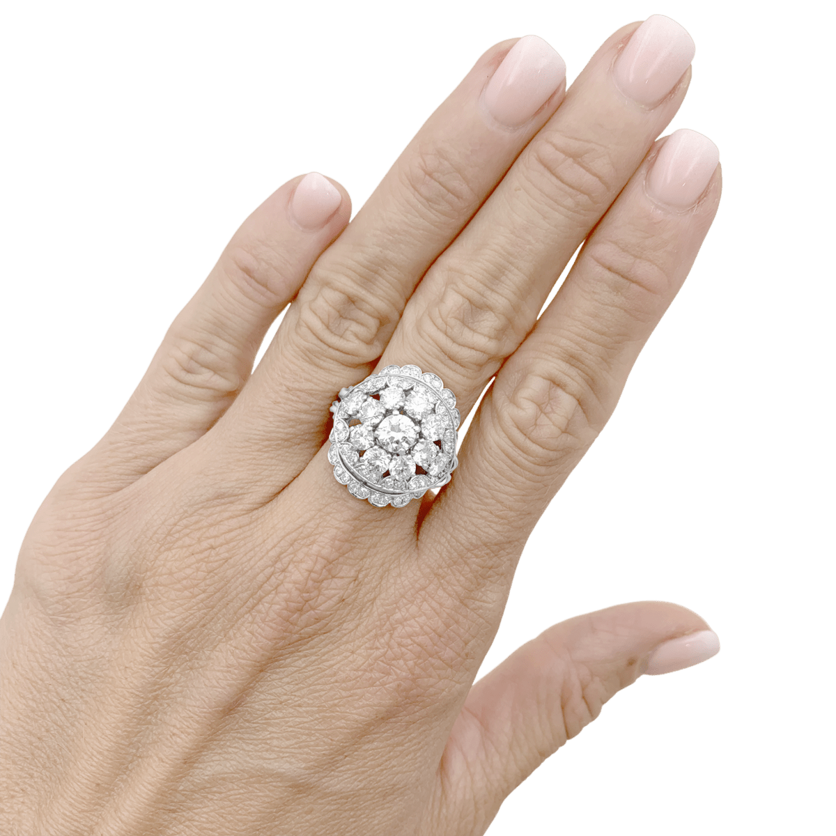 Bague en platine et diamants - Castafiore