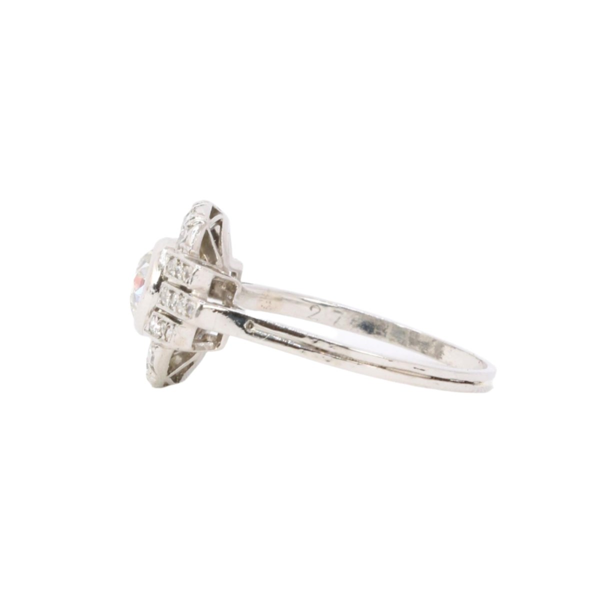 Bague en platine et diamants - Castafiore