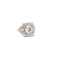 Bague en platine et diamants - Castafiore
